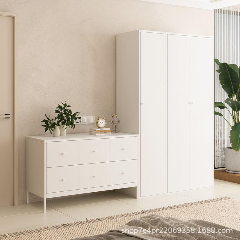 Metal Wardrobe for Home Bedroom Storage, Rental Apartment Small Apartment Storage Cabinet, Children's Single-Door Wardrobe, Narrow Home Furniture