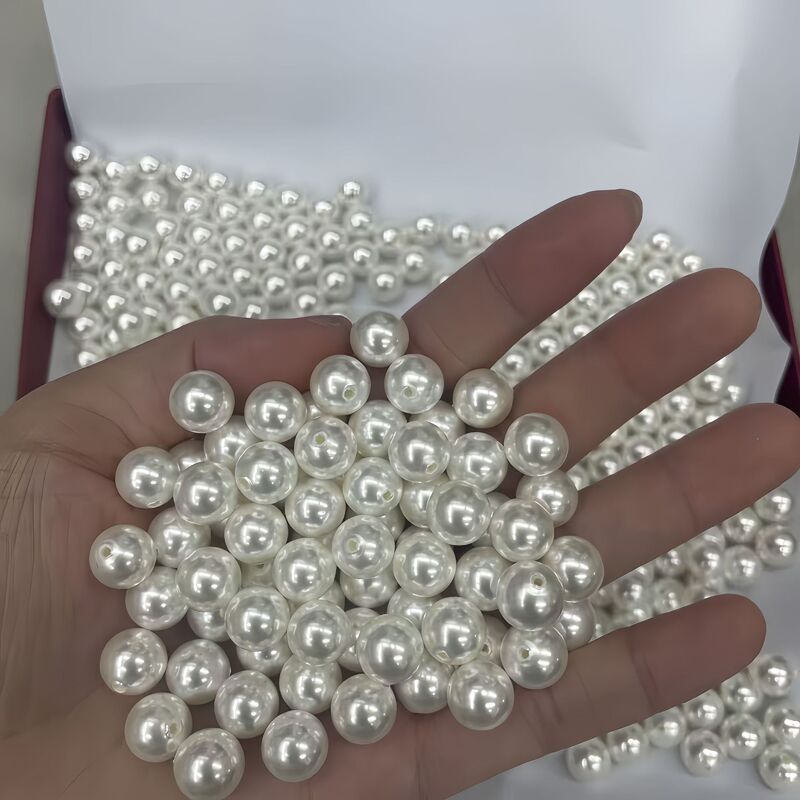 High-Quality Genuine Shell Pearls from the Source Factory, Deep-Sea Shell Pearls, Round Half-Drilled Pearls for DIY Jewelry High-Quality Genuine Shell Pearls from the Source Factory, Deep-Sea Shell Pearls, Round Half-Drilled Pearls for DIY Jewelry
