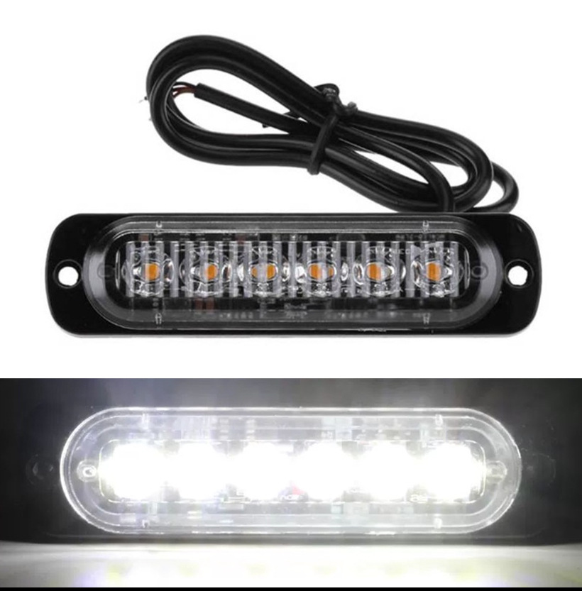 Luz de advertencia del coche luz intermitente motocicleta camioneta 12-24V Universal 6LED ultrafino señal lateral luz intermitente