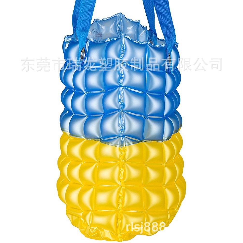 2022新款贝壳型充气 单肩泡泡袋 防水手提袋 PVC吹气袋购物袋