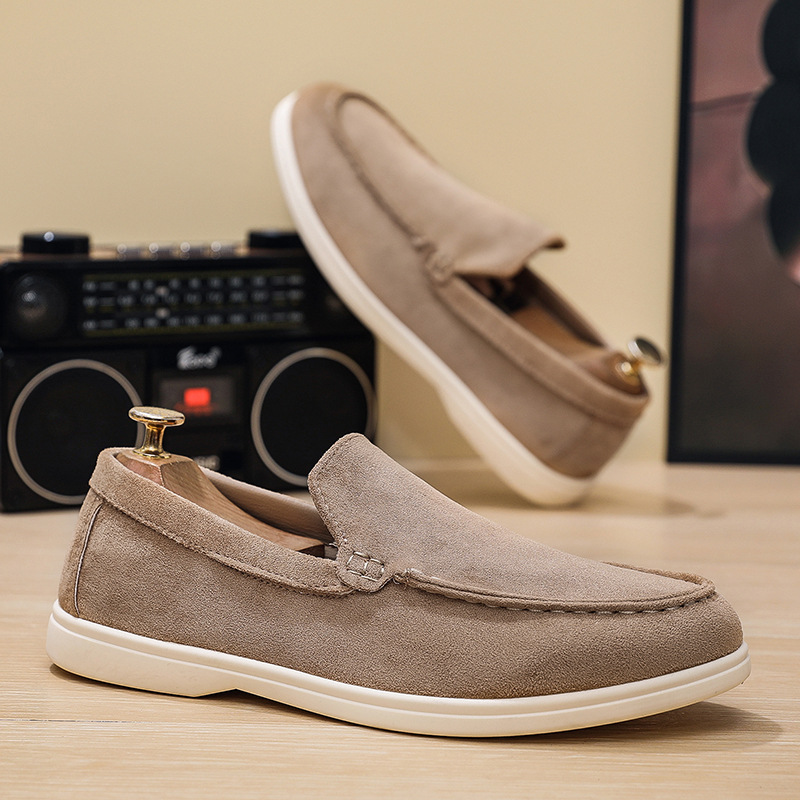 Erkak jelde yumshoq erkak casual oyoq kiyimi bir qadam quying lengilash loafer casual erkak oyoq kiyimi oraliq katta o'lcham export