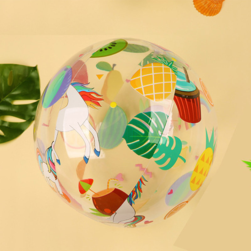 Customized Kidsren's Early Education Swimming Toy Ball, Water Play Colorful Transparent Ocean Ball, Pvc Inflatable Beach Ball
