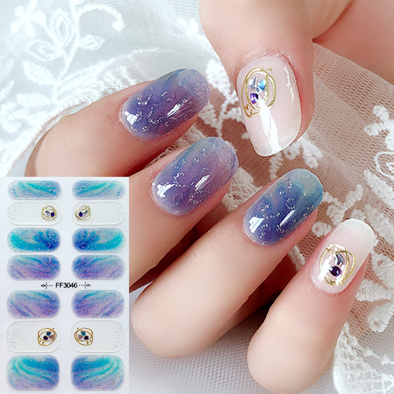 Pegatina de uñas de diamante de imitación 5D para hornear sin gel ins Halloween Navidad copo de nieve alce pegatina de uñas DIY pegatina de uñas