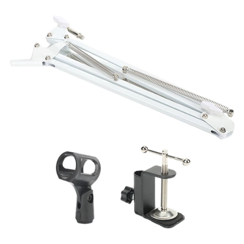 BN35 Белая подставка консольная подставка для микрофона настольная универсальная Складная подставка для микрофона стойка для живого видео