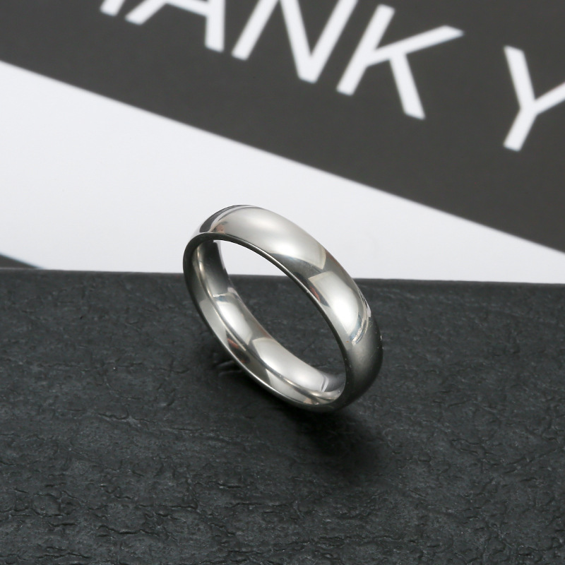 7g Weight 0.01µm Gold Plating Thickness Simple Style Solid Color Stainless Steel Polishing Plating Rings