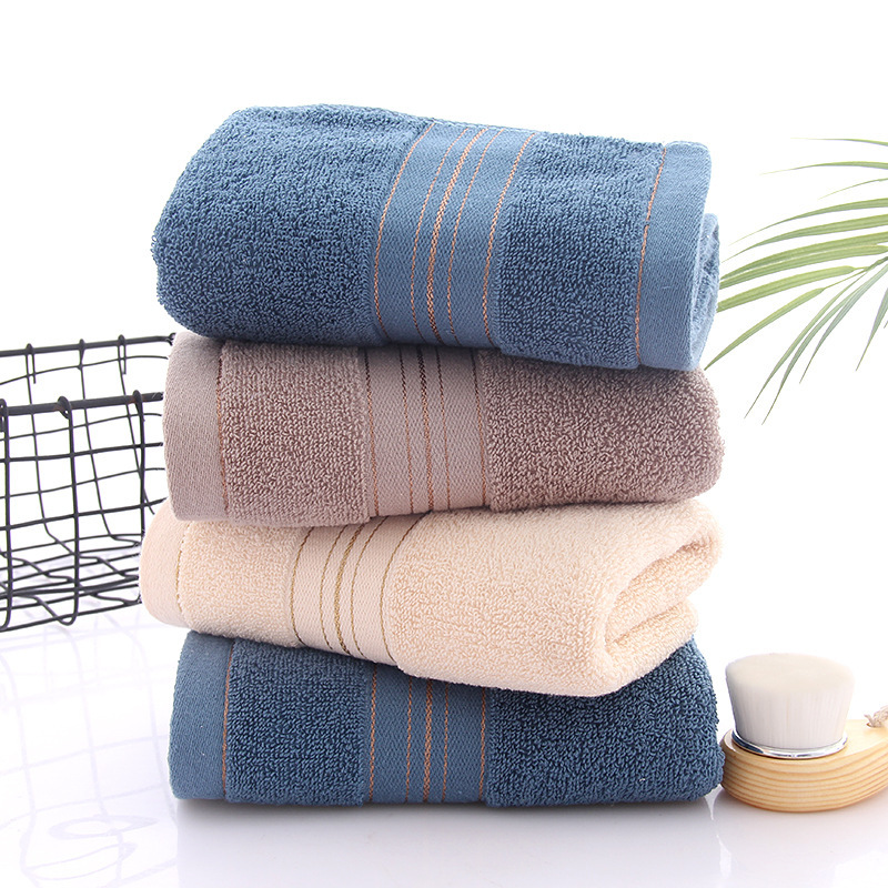 plain color pure cotton towel factory wholesale adult plus size thickened household all-cotton face towel daily gift embroidery logo