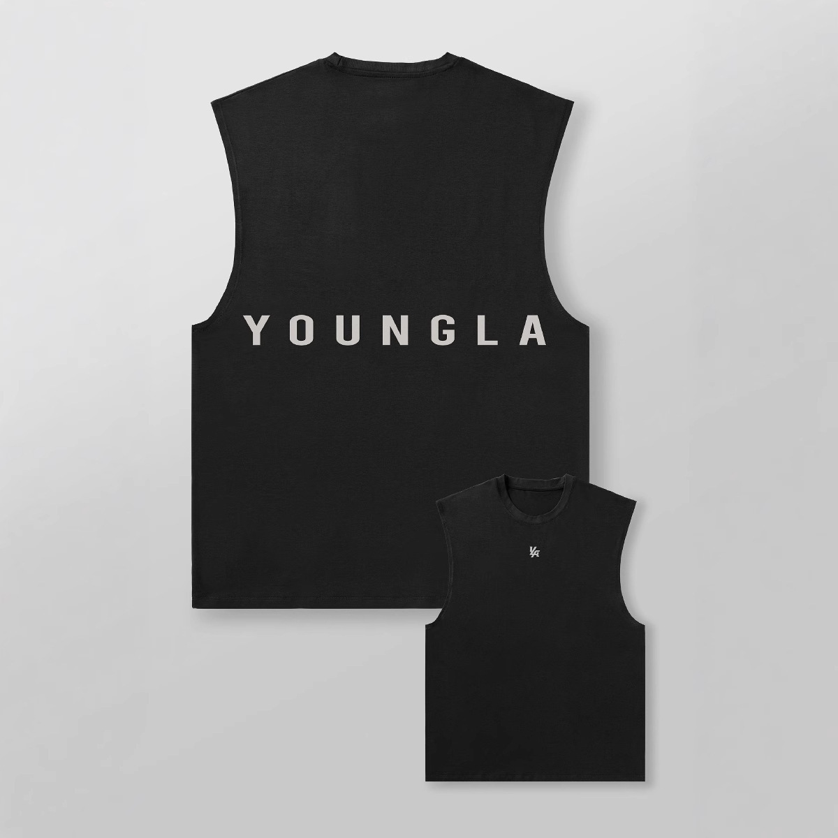 Youngla Summer American Casual Men's Loose Tops Fitness Running Sports Training Cotton Tank Top