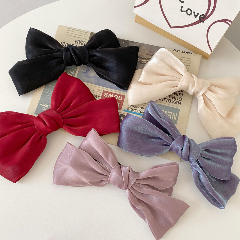 30g Weight Hair Clip Hair Accessories Type 1 Piece Quantity Holiday, Daily Occasion Bow Knot Pattern Women's Gender Sweet, Simple Style Style Women's Sweet Simple Style Bow Knot Cloth Hair Clip 9