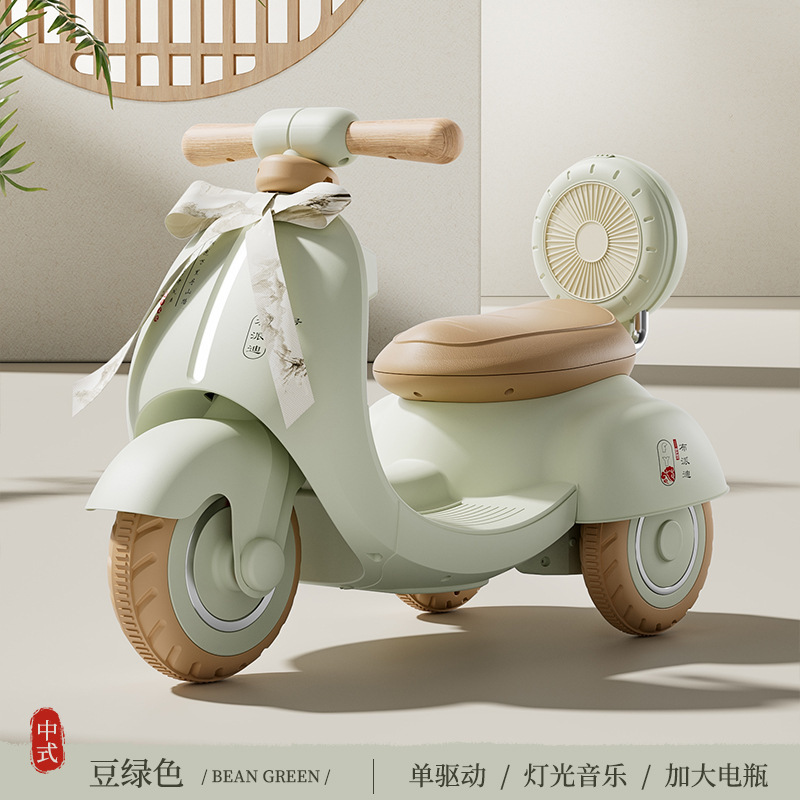 Nuevas motocicletas eléctricas infantiles para niños, tricicletas infantiles para niños, niños se pueden sentar y cargar con un vehículo de juguete de control remoto doble