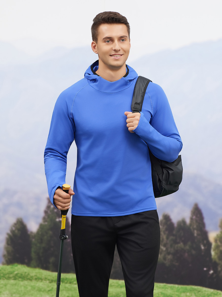 Ropa deportiva de otoño e invierno ropa deportiva de ocio al aire libre hombres con blusas de terciopelo para correr Fitness chaqueta deportiva de manga larga con capucha