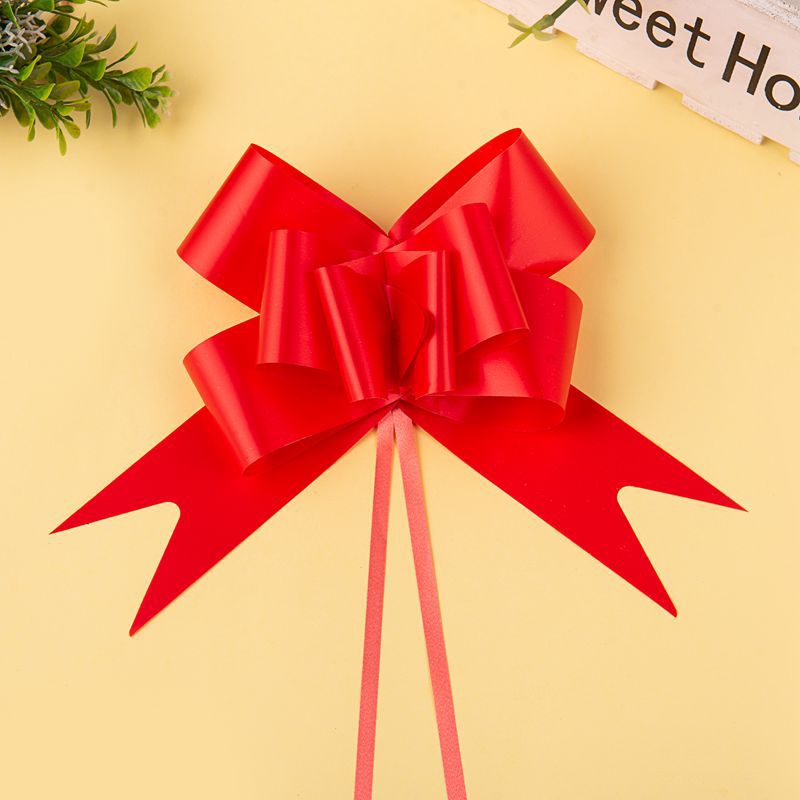 Venta al por mayor grande 50 elegante color sólido arco mano tire flor boda suministros boda coche regalo flor decoración flor dibujo