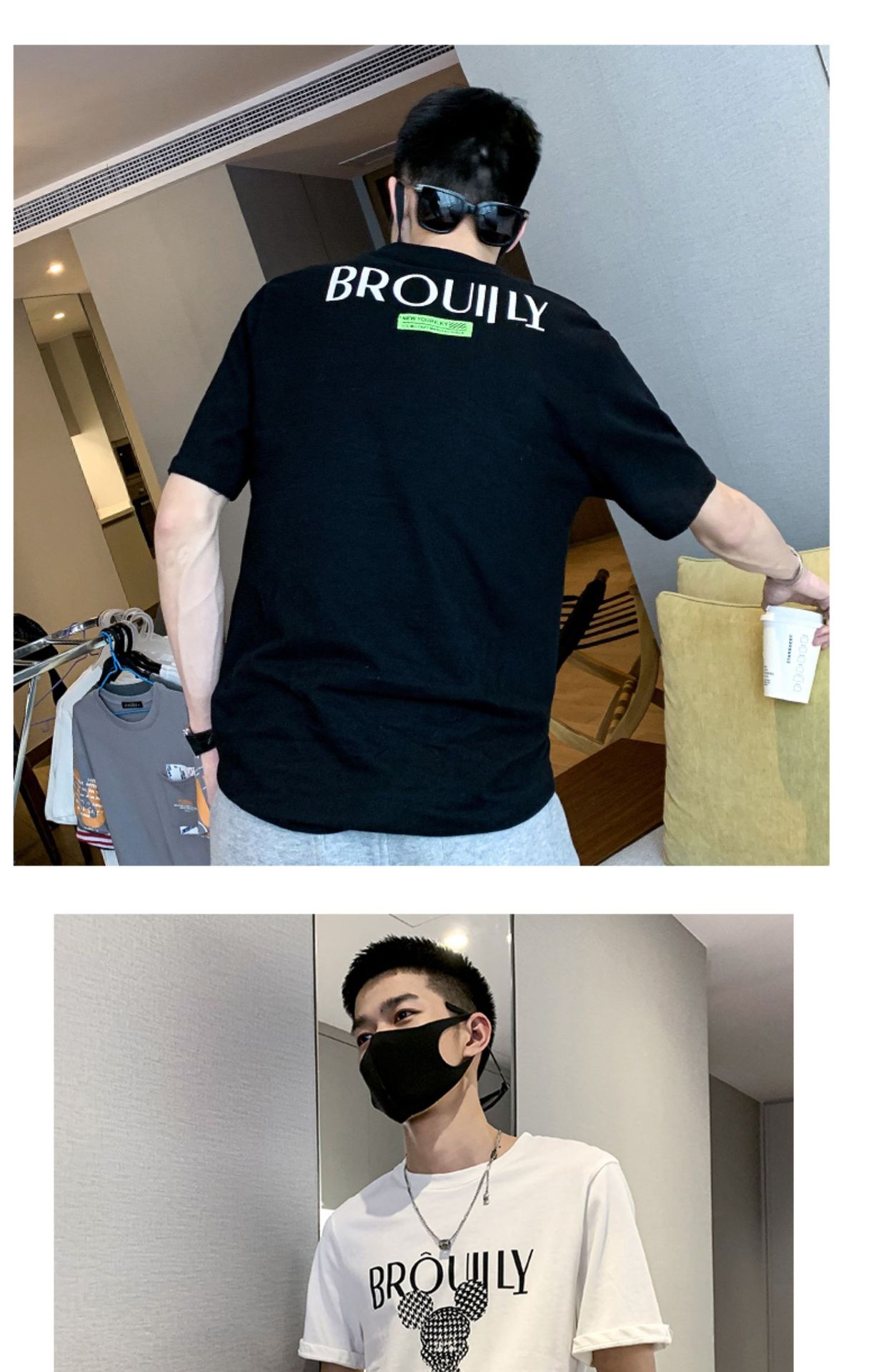 2023 neue männer T-shirt Kurzarm Mode Marke Mode Vielseitig INS Super Feuer Halbe Hülse Sommer Dünne Druck Top_voghion.com
