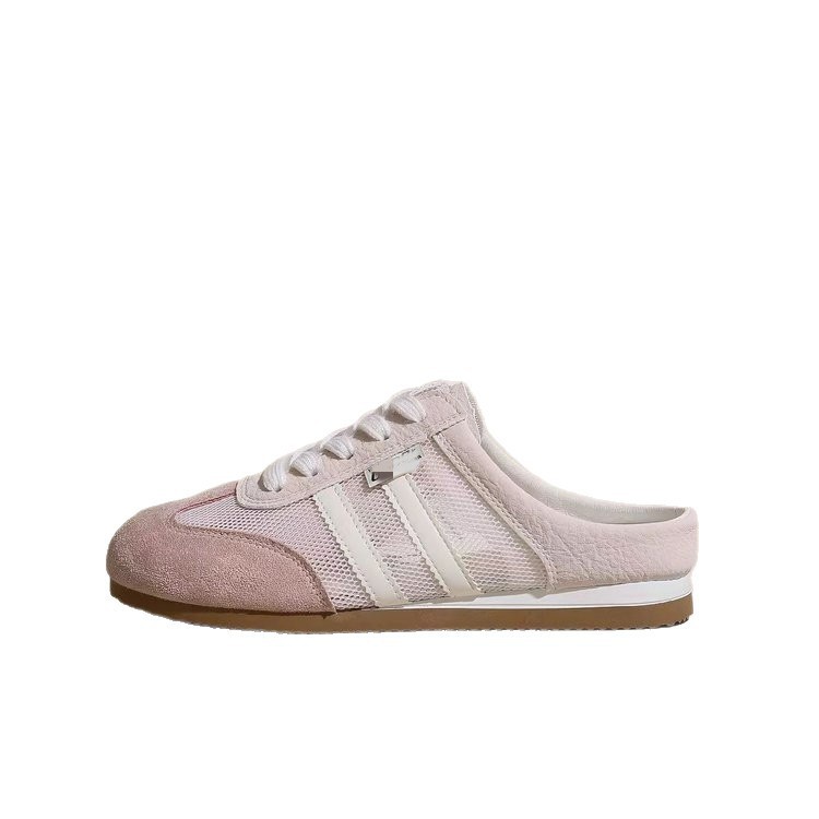 Red transpirable con una cabeza de media zapatilla de mujer de verano 2026 nuevos zapatos de entrenamiento de un pie con zapatillas Muller versátiles