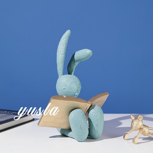 Modern Simple Cartoon Cute Rabbit Ornaments Model Room Living Room Tv Cabinet Entrance Cabinet Kidsren's Room Soft Decorations