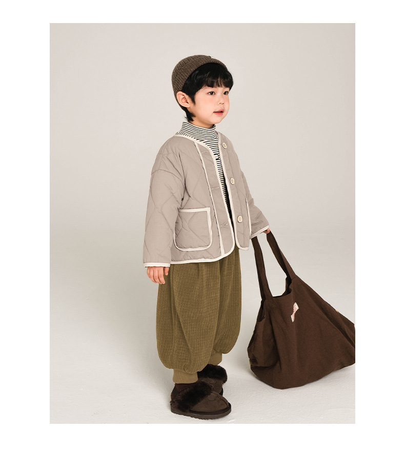 Cute Solid Color Cotton Polyester Boys Outerwear display picture 4