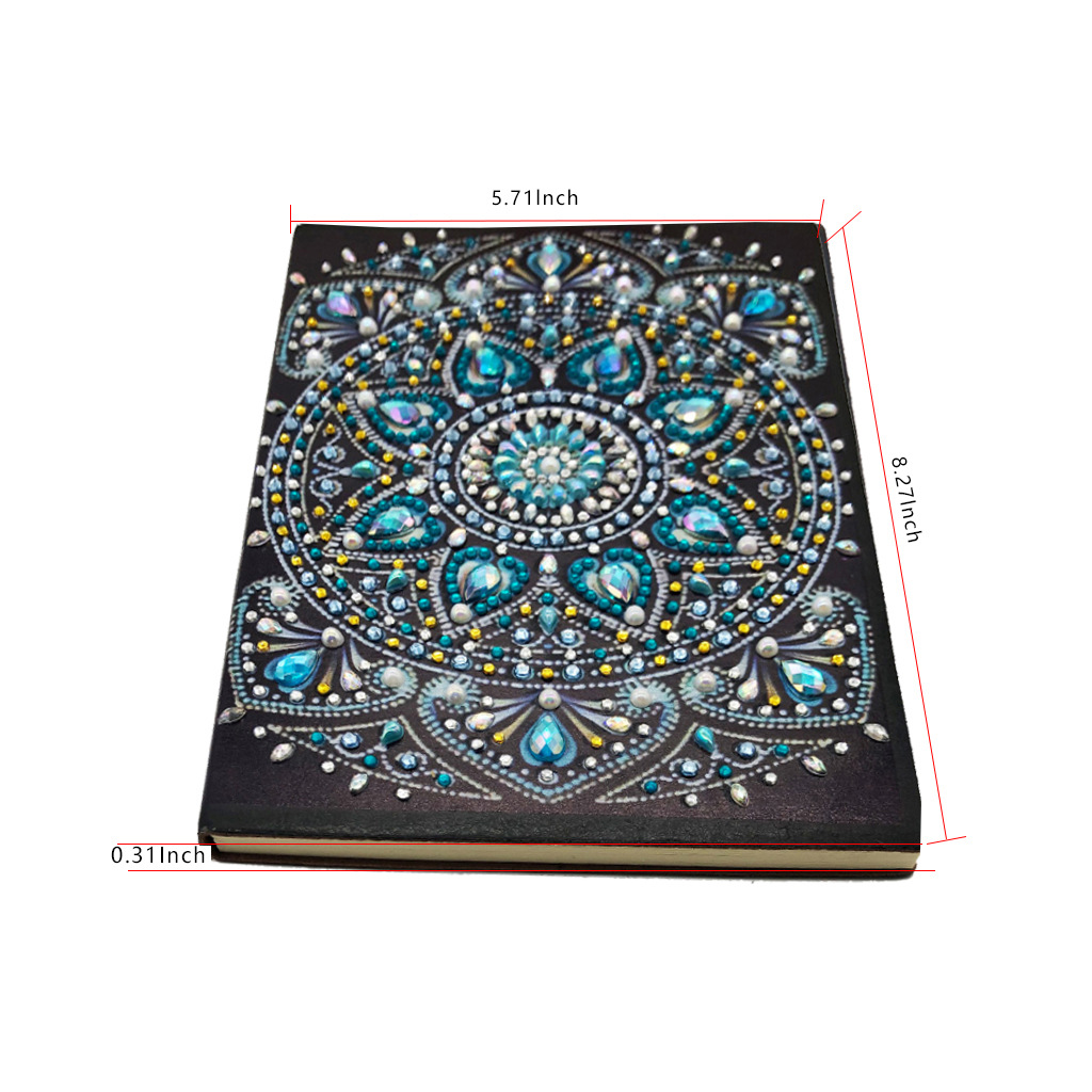 Pegatinas personalizadas para cuadernos con pintura de diamantes DIY, pinturas decorativas de diamantes hechas a mano, cuadernos con pintura de diamantes, pintura de diamantes completa.