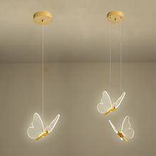 跨境卧室床头吊灯北欧轻奢创意蝴蝶长线别墅楼梯餐厅吊灯现代简约