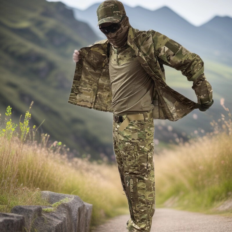 Military Eagle Cross-Border Ak Three-Piece Frog Suit Suit Outdoor Military Fan Cp Camouflage Jacket Tactical Training Wear-Resistant Men