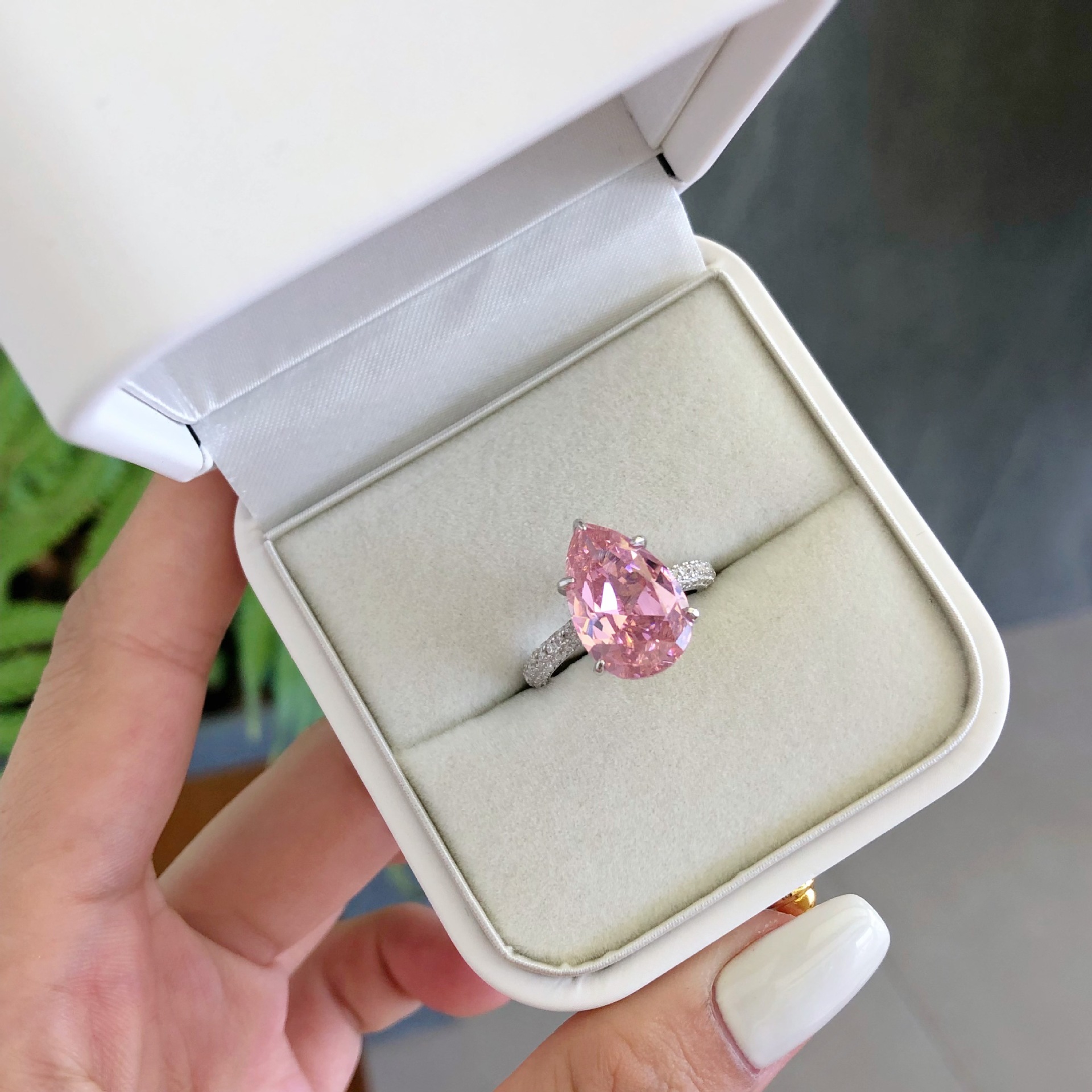 7g Weight Zircon Inlay Material Rings Classification 6, 8, 9 Ring Size 1 Piece Quantity Holiday, Daily Occasion 925 Sterling Silver Material U Shape, Water Droplets, Heart Shape Pattern Women's Gender Inlay Design IG Style, Shiny Style 925 Sterling Silver Zircon U Shape Water Droplets Heart Shape Rings 17