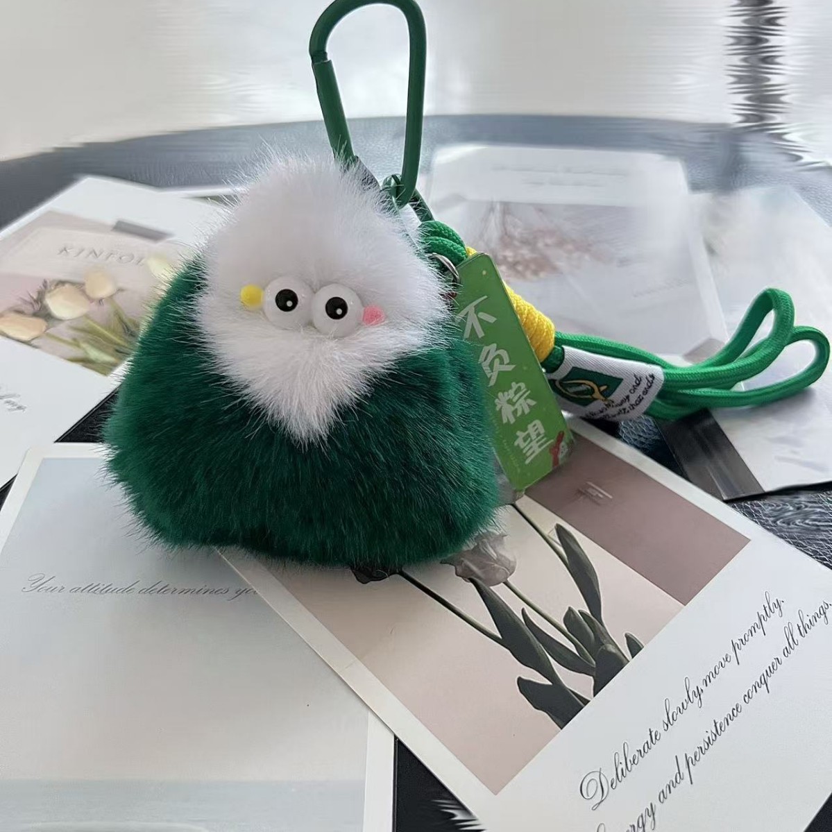 Lindo visón de imitación pelo zongzi llavero Dragon Boat Festival mochila escolar colgante de estudiante graduación lindo regalo colgante de regalo