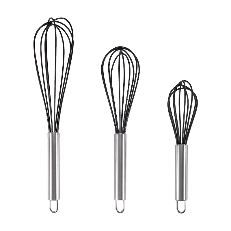 thumbnail image 1 of Juego de 3 batidores manuales para huevos y repostería, globo batidor utensilios de cocina para batir, espumar, agitar, mezclar ingredientes, mezclador de alimentos, batidora manual de silicona, 1 of 5