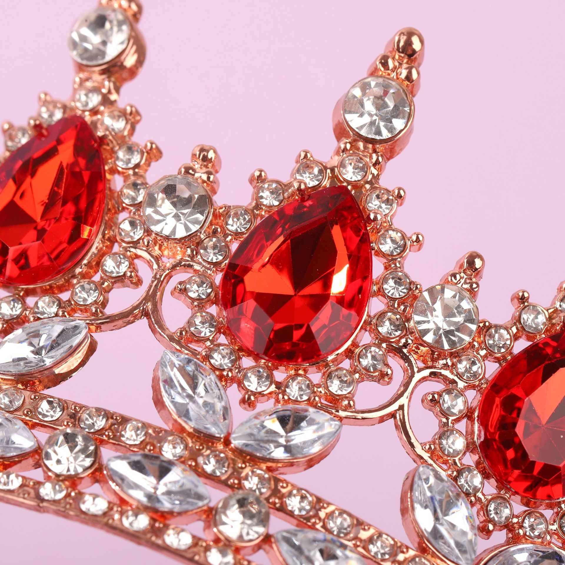 Gran princesa europea corona de novia de alta calidad corona barroca europea y americana joyas de cabello de lujo