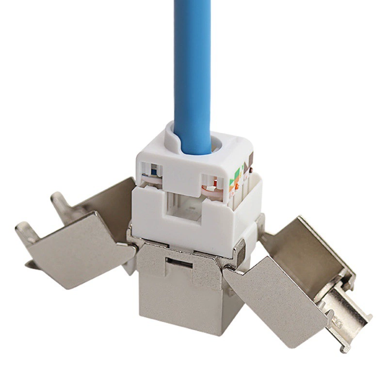 Модуль сети категории 5e из цинкового сплава с экранированием, модуль категории 6 RJ45 и категории 7 с экранированием, подключение и работа, для высокоскоростной передачи данных