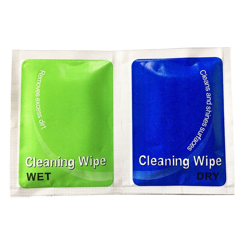 Протирать очки большого размера Влажные и сухие влажные салфетки Одноразовая Чистка экрана мобильного телефона Влажная и сухая упаковка со спиртом