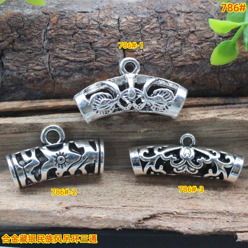 Metal ethnic retro silver bracelet