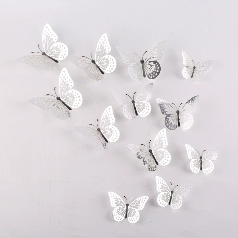 Полуж Butterfly 3D полый имитационный металлический бабочек настенный декор для дома гостиной трехмерная бабочка декоративная наклейка