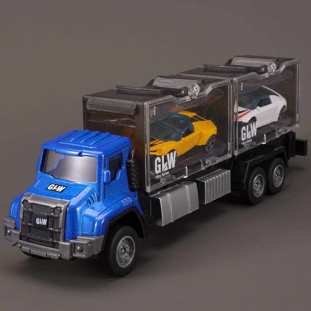 Steelwei Kidsren's Alloy Container Truck Trailer Toy Container Storage Transport Truck Baby Truck Car Model