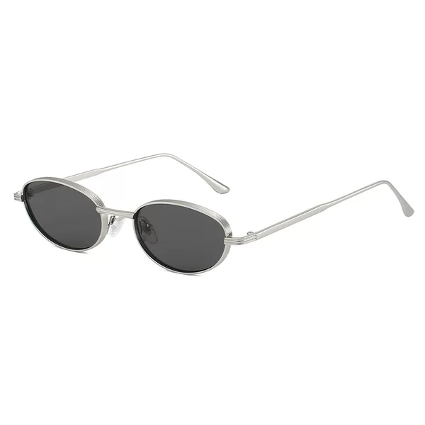 2025 Cross-Border New Oval Sunglasses European and American Stylish Small Frame Exquisite Texture Fashionable All-Metal Glasses for Women