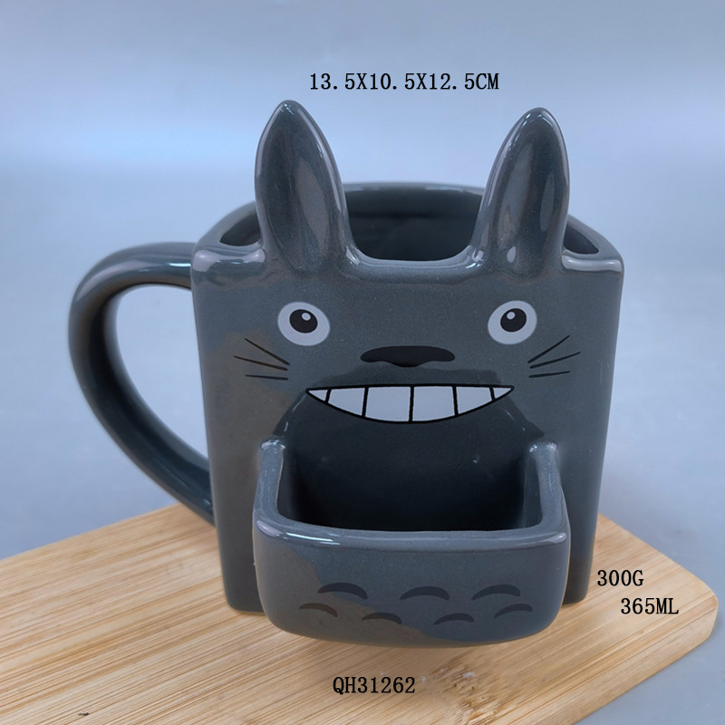 Cerámica tostada nueva taza de café de cerámica creativa desayuno cara tostadas exportación taza de leche