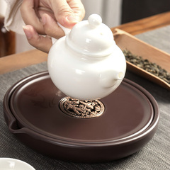 Tao Ci 8: Bakelite Pot Stand for Dry Brewing, Tea Cup Coaster, Teapot Mat, Purple Clay Teapot Pad, Rack Holder – Tea Set Accessories