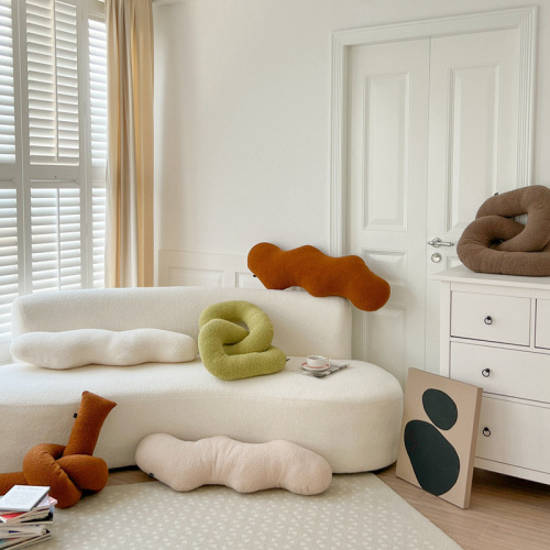 Nordic ins style special-shaped pillow sofa pillow pregnant women's waist pillow long pillow bedside soft pillow sofa cushion