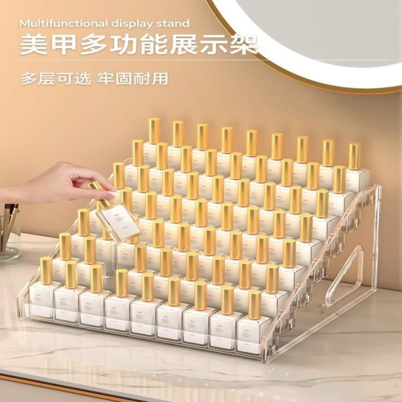 大容量多层化妆品置物架透明亚克力粉底液腮红盘眼影粉饼收纳分格|undefined