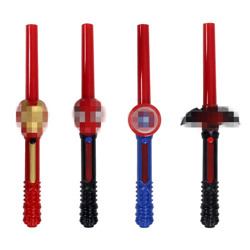 Barra de luz para niños transfronteriza, espada de juguete, barra brillante, espada telescópica, equipo de EE. UU., Espada láser de araña de acero