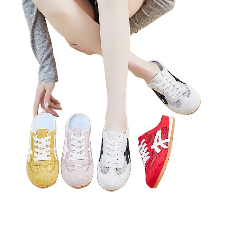 Zapatillas para mujeres zapatillas de soleas gruesas zapatillas de un pedazo 2025 nuevas zapatillas casuales de malla de verano
