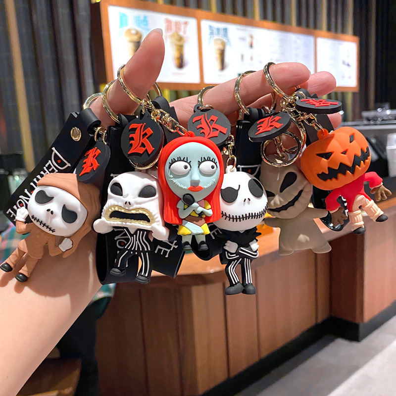 New Creative Cartoon Nightmare before Christmas Series Keychain Pendant Bag Car Keychain Accessories Gift