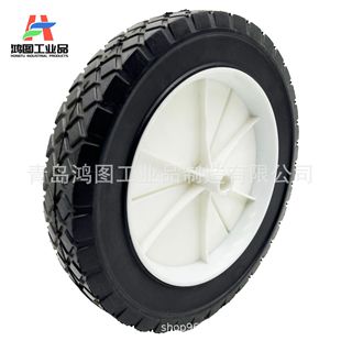 Factory Customized 10X1.75 Rubber Solid Wheel 10inch Solid Tire Trolley Tool Cart Warehouse Cart Wheels