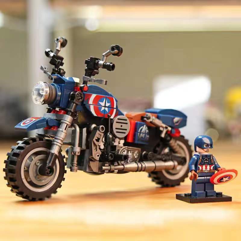 乐玩2032摩托车系列科技跑车儿童拼装拼装小颗粒积木成人模型玩具