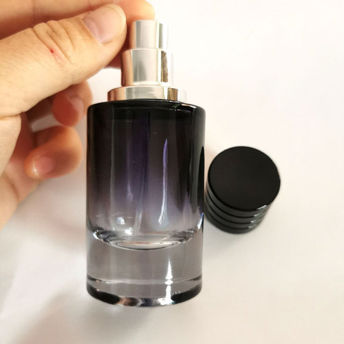 30ML high-end perfume bottle portable gradient blue glass spray empty bottle replacement travel cosmetics sample bottle