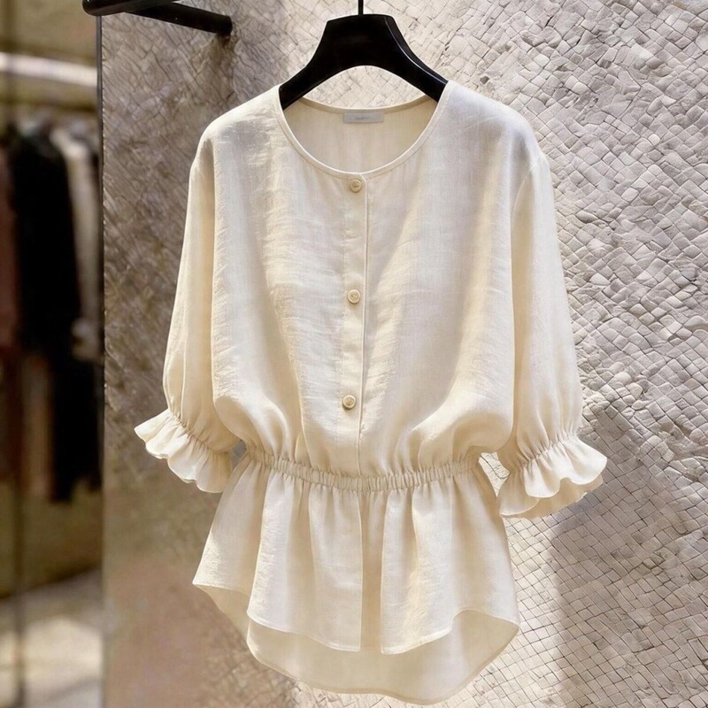 Stylish and Slimming Commuter Tops, Chic and Good-Looking Seasonal Tops, Fashionable French-Style Waist-Cinching Super New Style Lantern Sleeve Shirts for Women in Summer Stylish and Slimming Commuter Tops, Chic and Good-Looking Seasonal Tops, Fashionable French-Style Waist-Cinching Super New Style Lantern Sleeve Shirts for Women in Summer