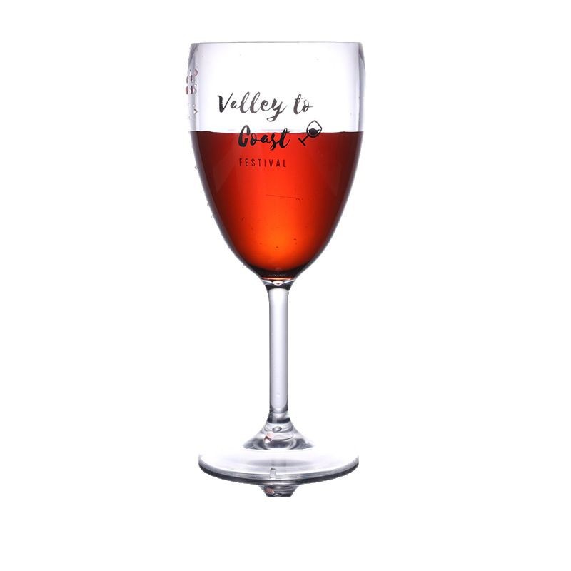Taza de alta calidad de material PS transparente para hoteles caseros cócteles de vino de champán taza de vino de plástico