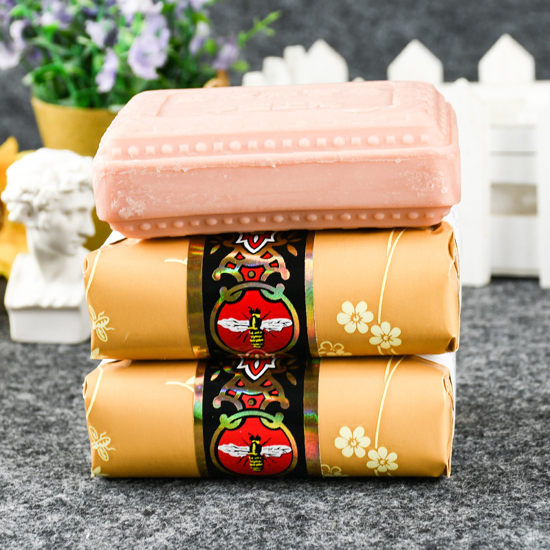 Bee Flower Sandalwood Soap Old domestic product Shanghai Bee Flower Jasmine Soap Rose Soap 125g Essential Oil Cleansing Soap for Men and Women