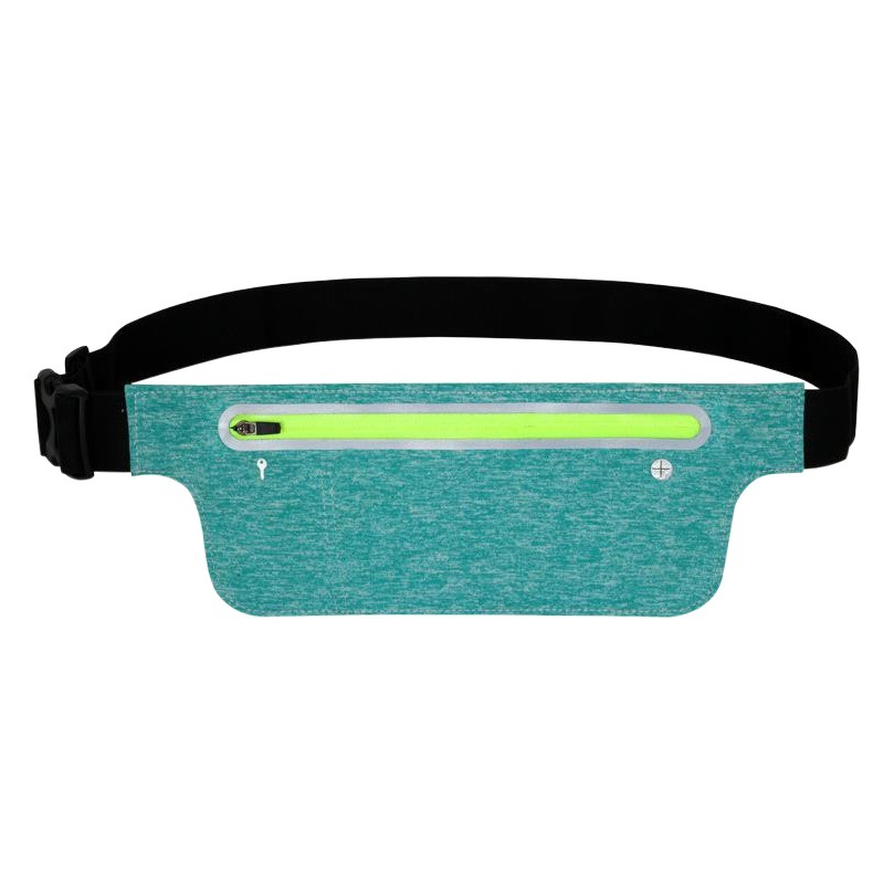 Fitness deportes al aire libre de ajuste ajustado ultra-Delgado bolso de la cintura de nylon lycra impermeable bloqueo automático reflectante cremallera corriendo pequeña bolsa de la cintura