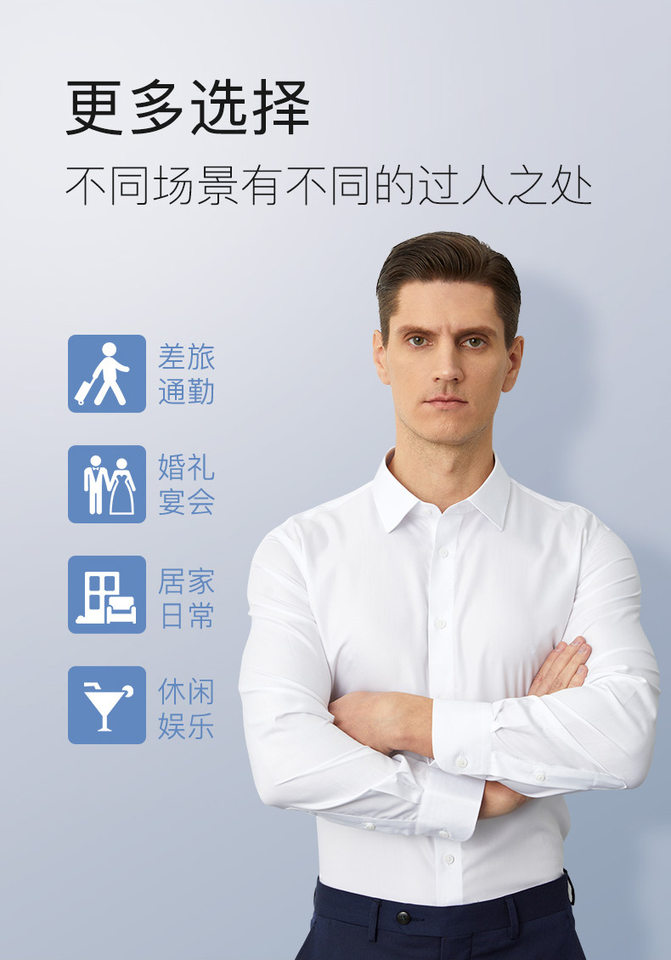 Áo sơ mi nam dài tay pha lụa dâu tằm 26,5% chống nhăn cao cấp — Trắng-dài tay-cổ vuông chi tiết 12