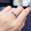S925 Silver Plating 18K Platinum Rose Gold Double Color Craft Fang 3mm Silver Too Women's Ring Women's Fashion