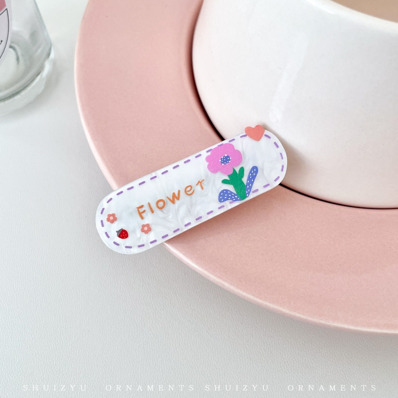 Oso de conejo de dibujos animados lindo horquilla clip lateral flequillo lateral clip frente horquilla rota pequeño clip tocado clip de pico de pato