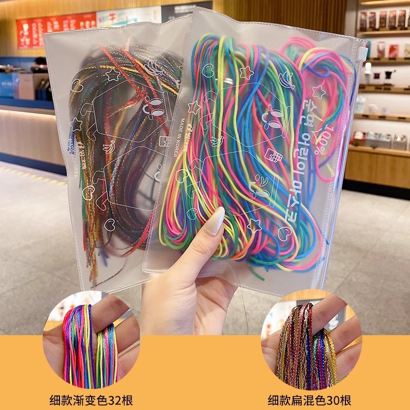 Cuerda de color trenzada para niños trenza sucia para niñas cuerda de pelo Cola de Caballo cuerda de pelo trenzada colorida trenza sucia cuerda de pelo cinta de pelo artefacto